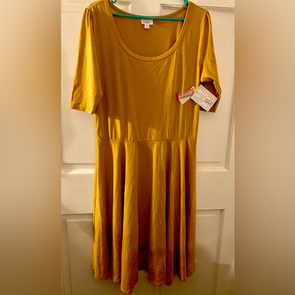 LuLaRoe Yellow Midi Dress - Picture 3 of 6